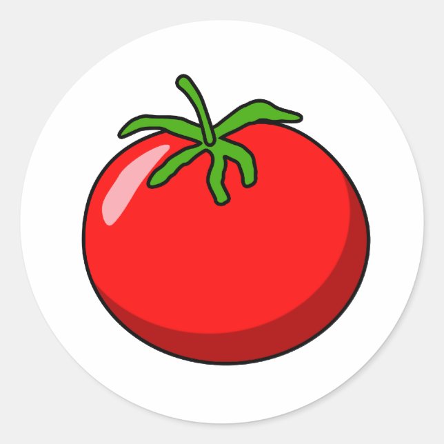 Cartoon Tomato Sticker (Front)