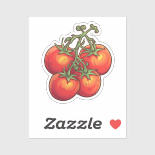 Cartoon tomato sticker
