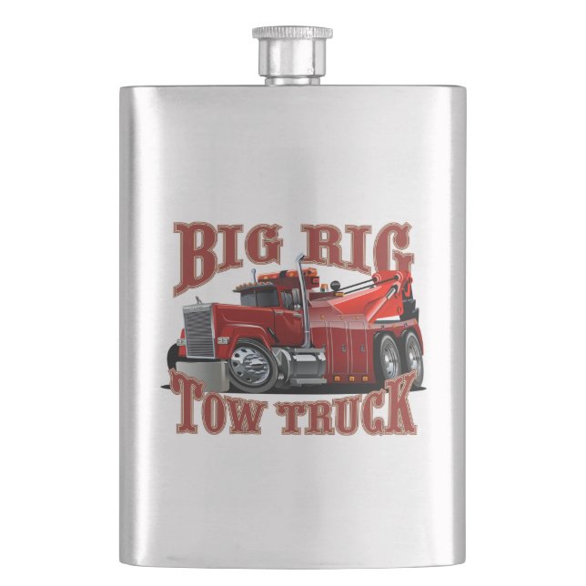 Cartoon tow truck flask (Front)
