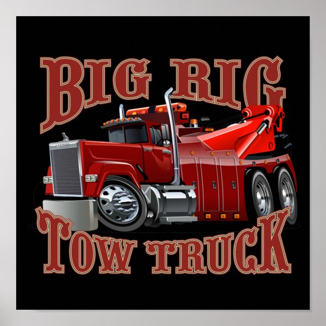 Cartoon tow truck poster (Front)