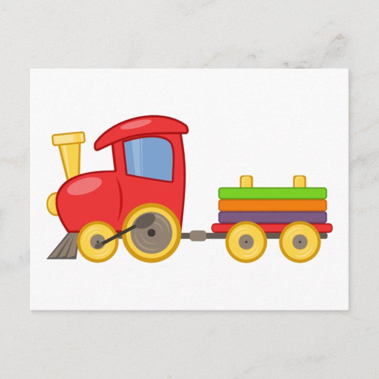 Cartoon Train Postcard Zazzle