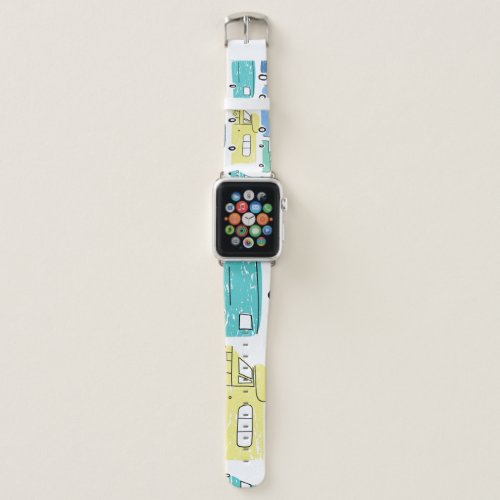 Cartoon Transport City Kids Fun Apple Watch Band