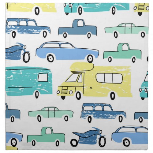 Cartoon Transport City Kids Fun Cloth Napkin