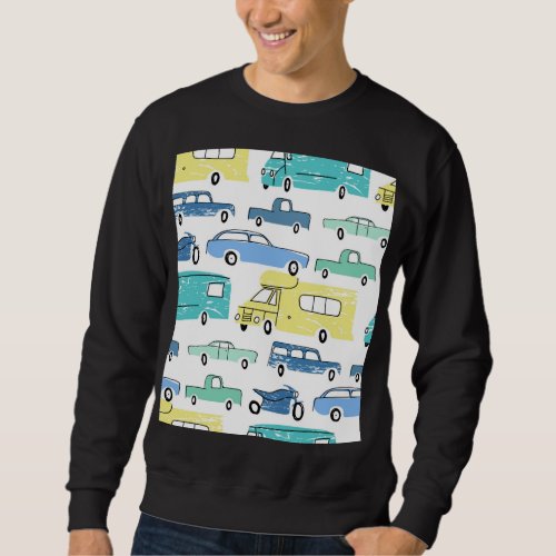 Cartoon Transport City Kids Fun Sweatshirt