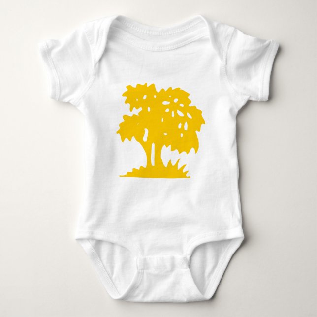 Cartoon Tree - Amber Baby Bodysuit (Front)