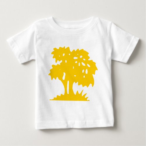 Cartoon Tree _ Amber Baby T_Shirt