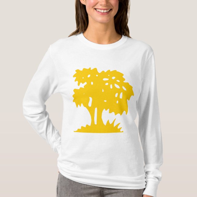 Cartoon Tree - Amber T-Shirt (Front)