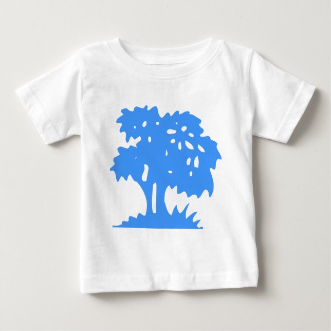 Cartoon Tree - Baby Blue T-Shirt (Front)