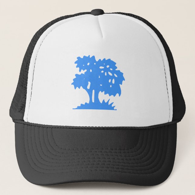 Cartoon Tree - Baby Blue Trucker Hat (Front)