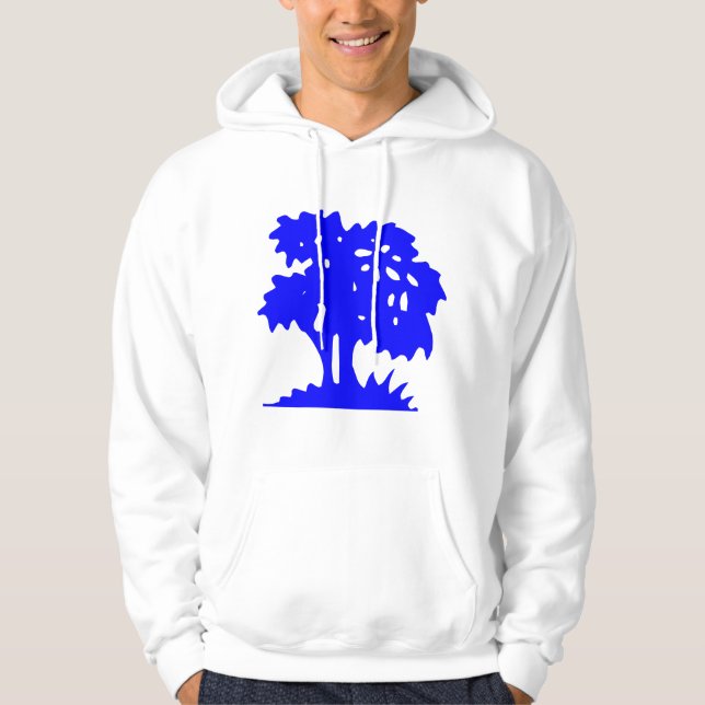 Cartoon Tree - Blue Hoodie (Front)