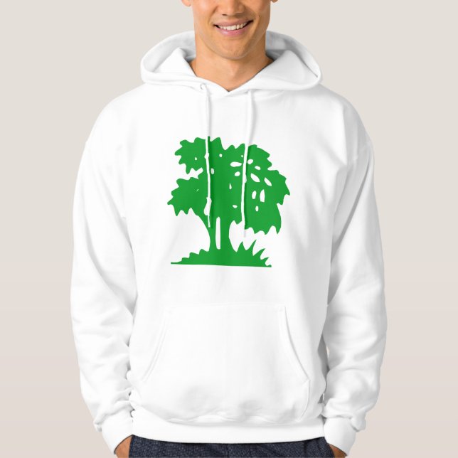 Cartoon Tree - Grass Green Hoodie (Front)