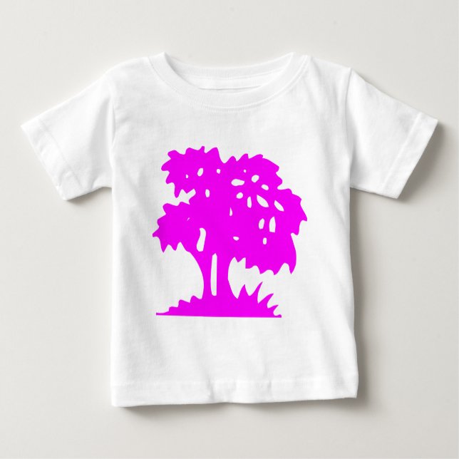 Cartoon Tree - magenta Baby T-Shirt (Front)