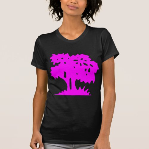 Cartoon Tree _ magenta T_Shirt