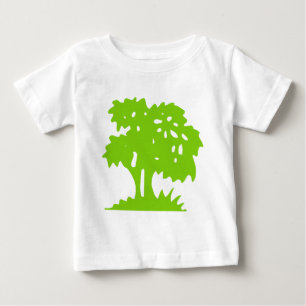 Cartoon Tree - Martian Green Baby T-Shirt