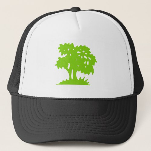 Cartoon Tree _ Martian Green Trucker Hat