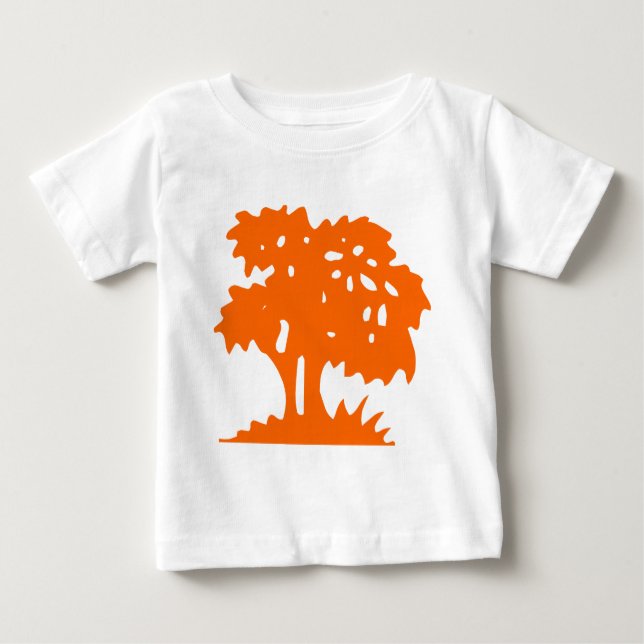 Cartoon Tree - Orange Baby T-Shirt (Front)