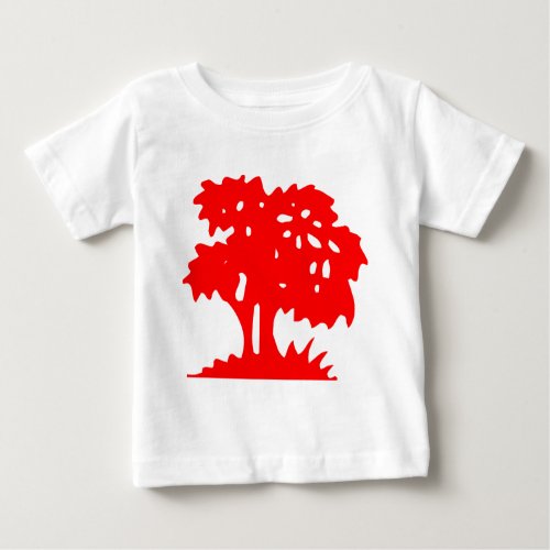 Cartoon Tree _ Red Baby T_Shirt