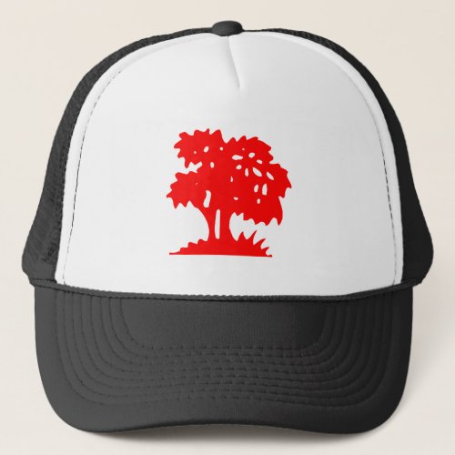Cartoon Tree _ Red Trucker Hat