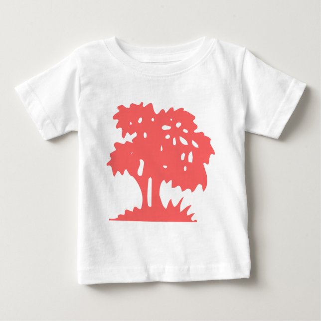 Cartoon Tree - Tropical Pink Baby T-Shirt (Front)