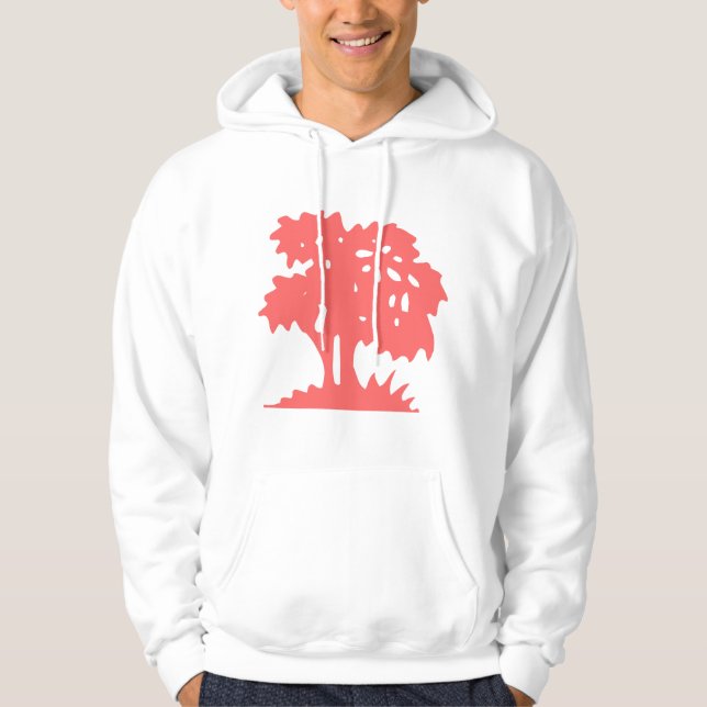 Cartoon Tree - Tropical Pink Hoodie (Front)