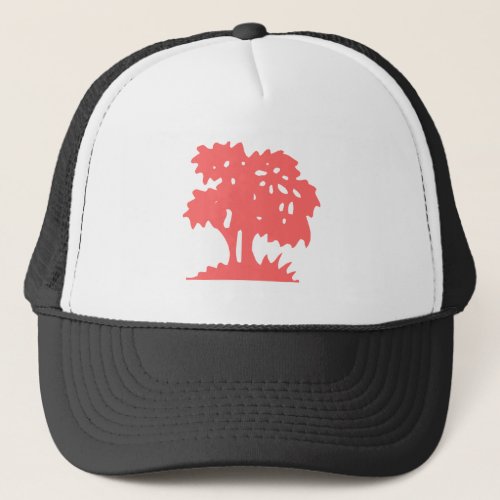 Cartoon Tree _ Tropical Pink Trucker Hat