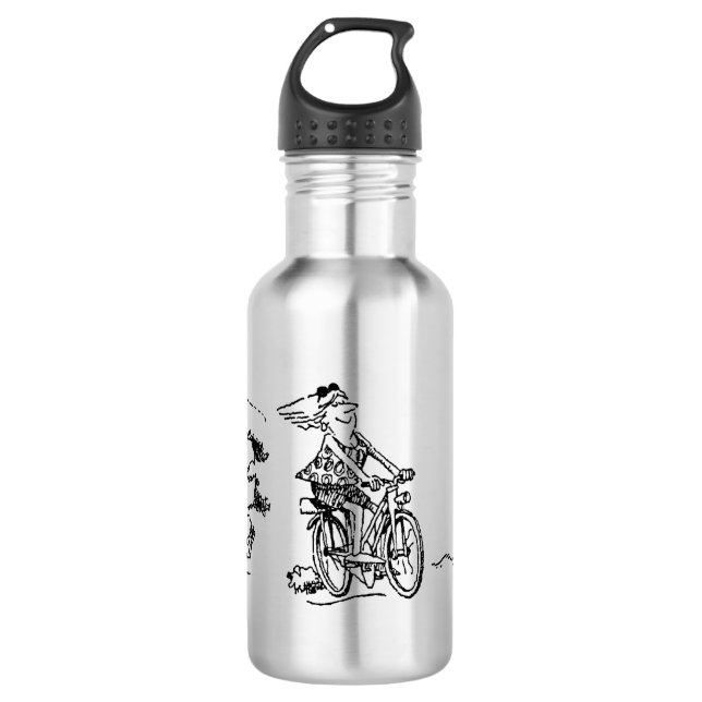 Cartoon Triathlon Water Bottle (Front)