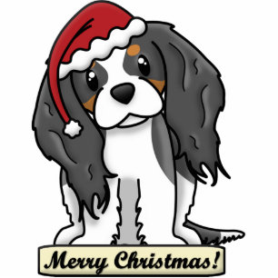 Cartoon Tricolor Cavalier Christmas Ornament