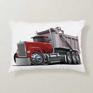Cartoon truck accent pillow