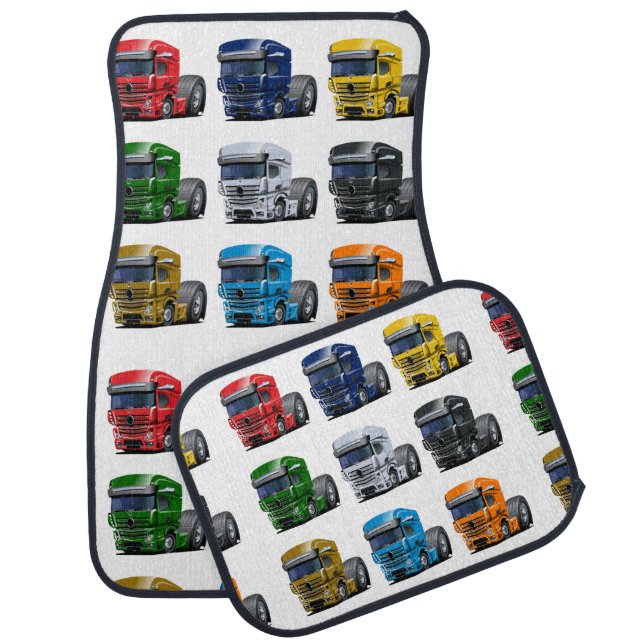 Cartoon truck car floor mat (Set)