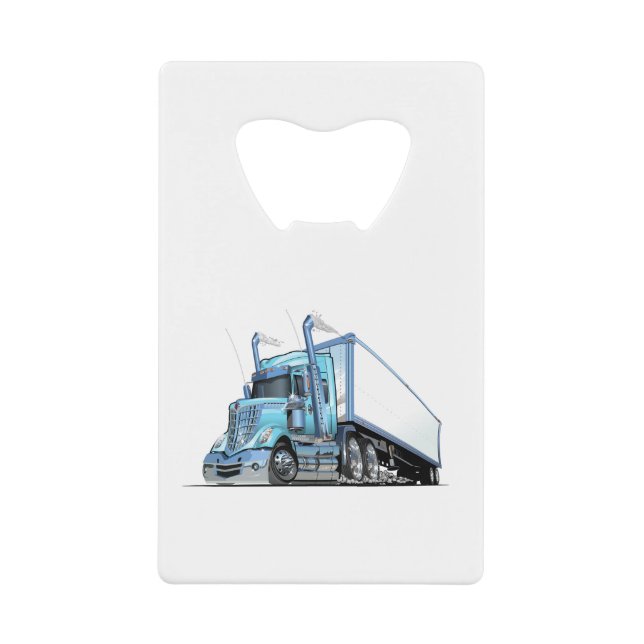 Cartoon truck credit card bottle opener (Front)