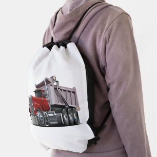 Cartoon truck drawstring bag