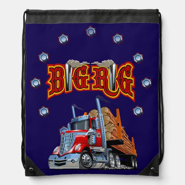 Cartoon truck drawstring bag (Front)