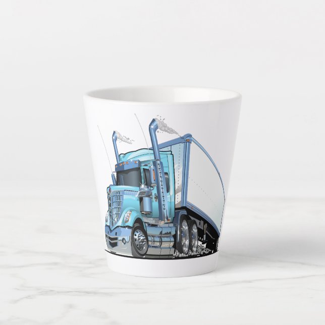 Cartoon truck latte mug (Front)