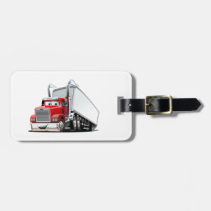 Cartoon truck luggage tag