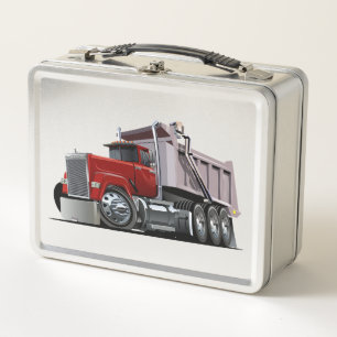 Cartoon truck metal lunch box