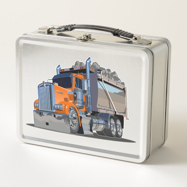 Cartoon truck metal lunch box (Front)
