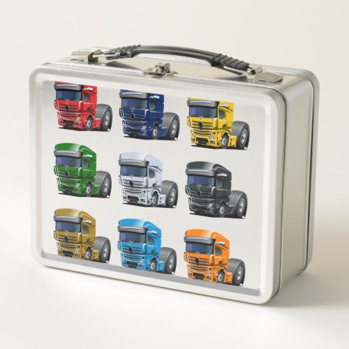 Cartoon truck metal lunch box