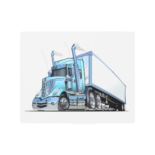 Cartoon truck metal print (Front)