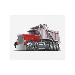 Cartoon truck metal print