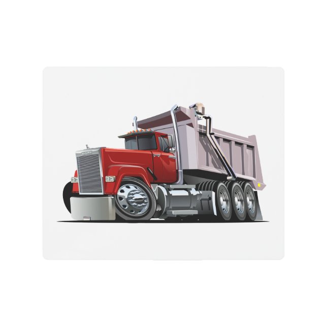 Cartoon truck metal print (Front)