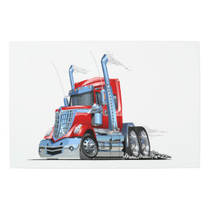 Cartoon truck metal print