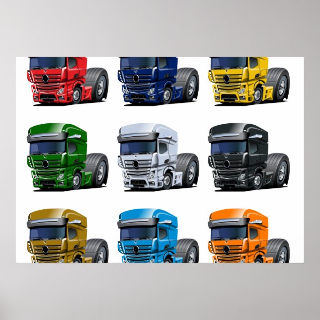 cartoon truck poster (Front)