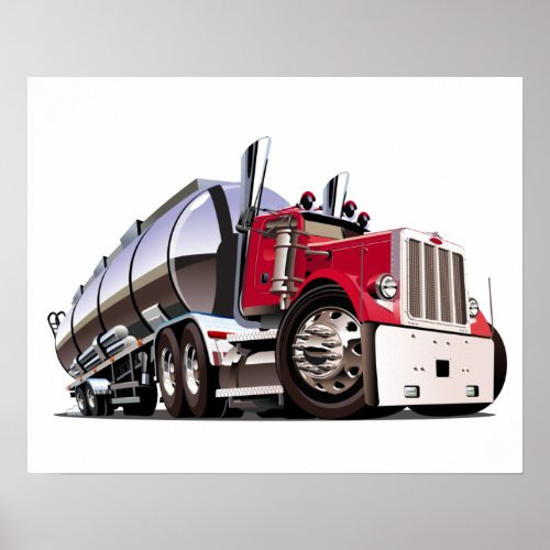 Cartoon truck poster