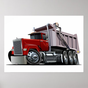 Cartoon truck poster