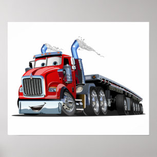 Cartoon truck poster