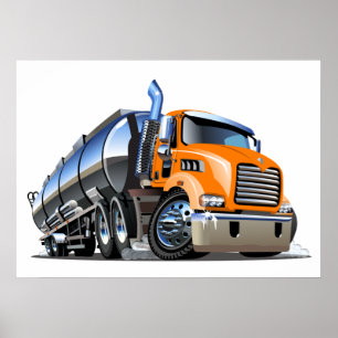 Cartoon truck poster