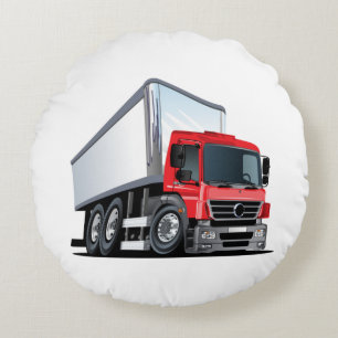Cartoon truck round pillow