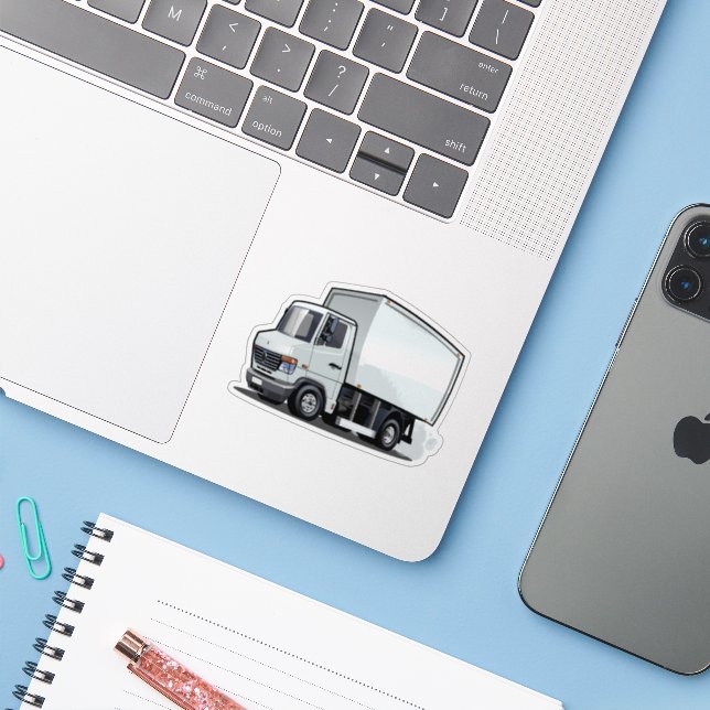 Cartoon truck sticker (Laptop w/ iPhone)