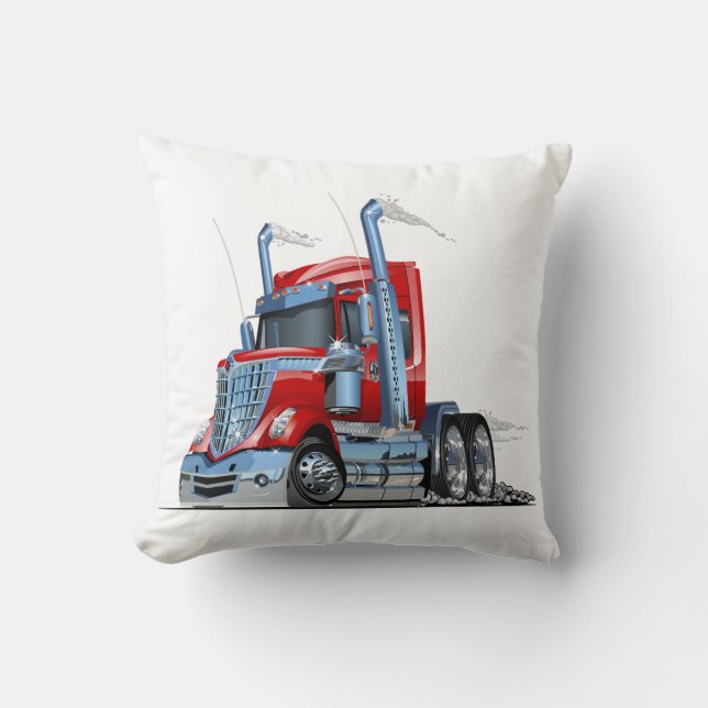 Cartoon truck throw pillow (Front)