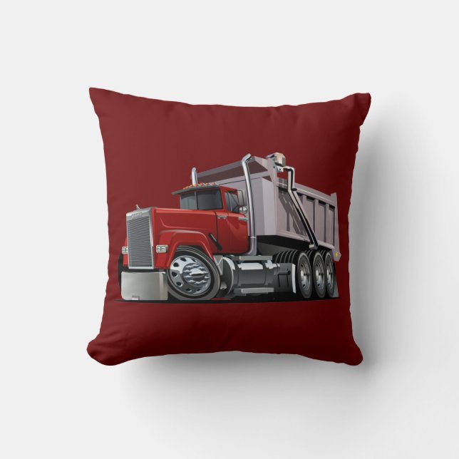 Cartoon truck throw pillow (Front)